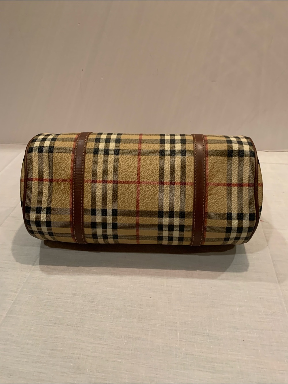 Burberry Haymarket Check Barrel Bag serial number S-04-1 - Picture 9 of 14